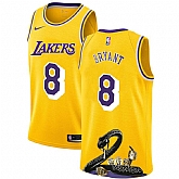 Lakers 8 Kobe Bryant Yellow Nike R.I.P Swingman Fashion Jersey Dyin,baseball caps,new era cap wholesale,wholesale hats
